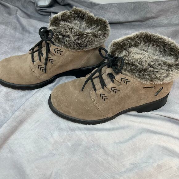 Sporto Booties Boots Women 7 Leather Waterproof Faux Fur Lined Winter Outdoors - Picture 2 of 9